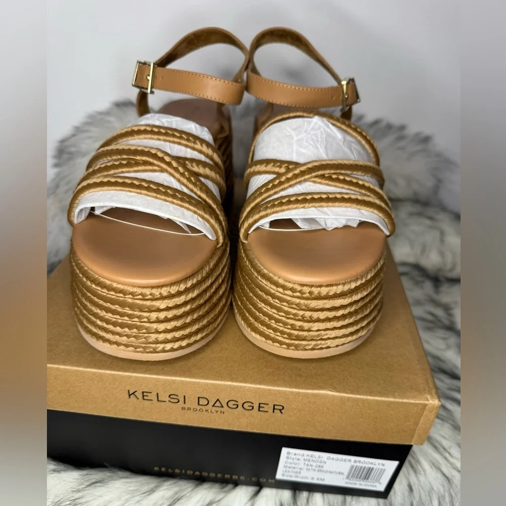 Kelsi Dagger NIB Mend Platform Sandal in Tan